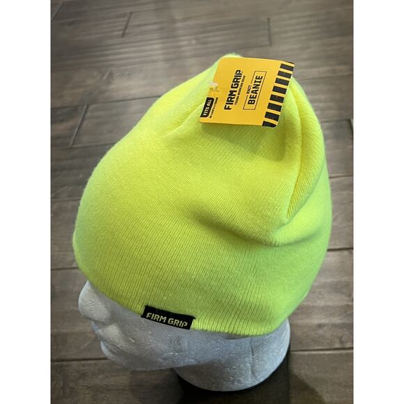 Firm Grip Mens Neon Green Knit Fleece Beanie Hat One Size Fits All NWT - Picture 8 of 10
